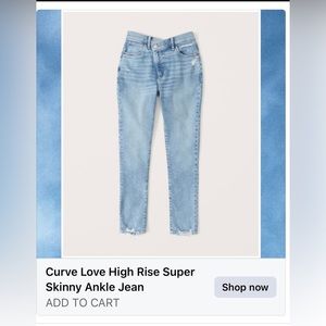 Abercrombie Jeans Curve love high rise super skinny